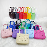 Popular fashion outdoor beach bag, hand in hand to carry storage hole large capacity basket shoulder bag
